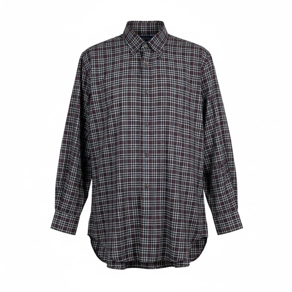 Brooks Brothers Plaid Button Down Shirt Mens L Non Iron Cotton